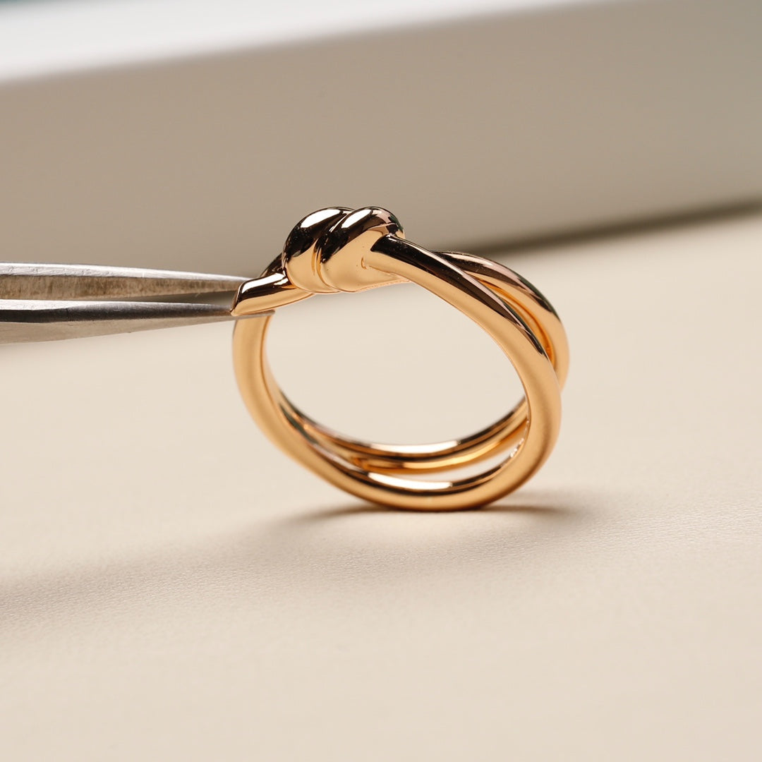 [Hildren Jewelry]KNOT RING PINK GOLD