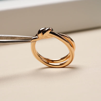 [Hildren Jewelry]KNOT RING PINK GOLD