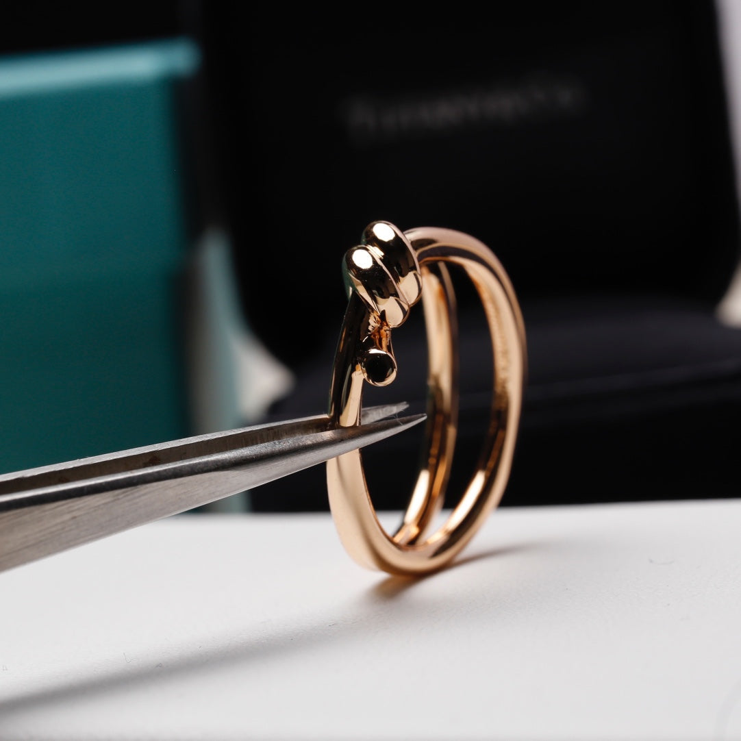 [Hildren Jewelry]KNOT RING PINK GOLD