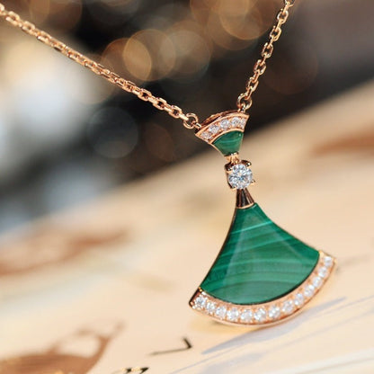 [⭐Hildren Jewelry]DREAM NECKLACE MALACHITE DIAMOND