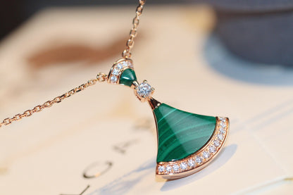 [⭐Hildren Jewelry]DREAM NECKLACE MALACHITE DIAMOND