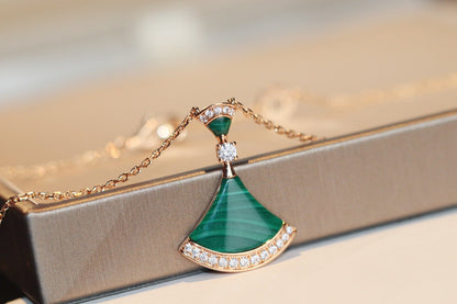 [⭐Hildren Jewelry]DREAM NECKLACE MALACHITE DIAMOND