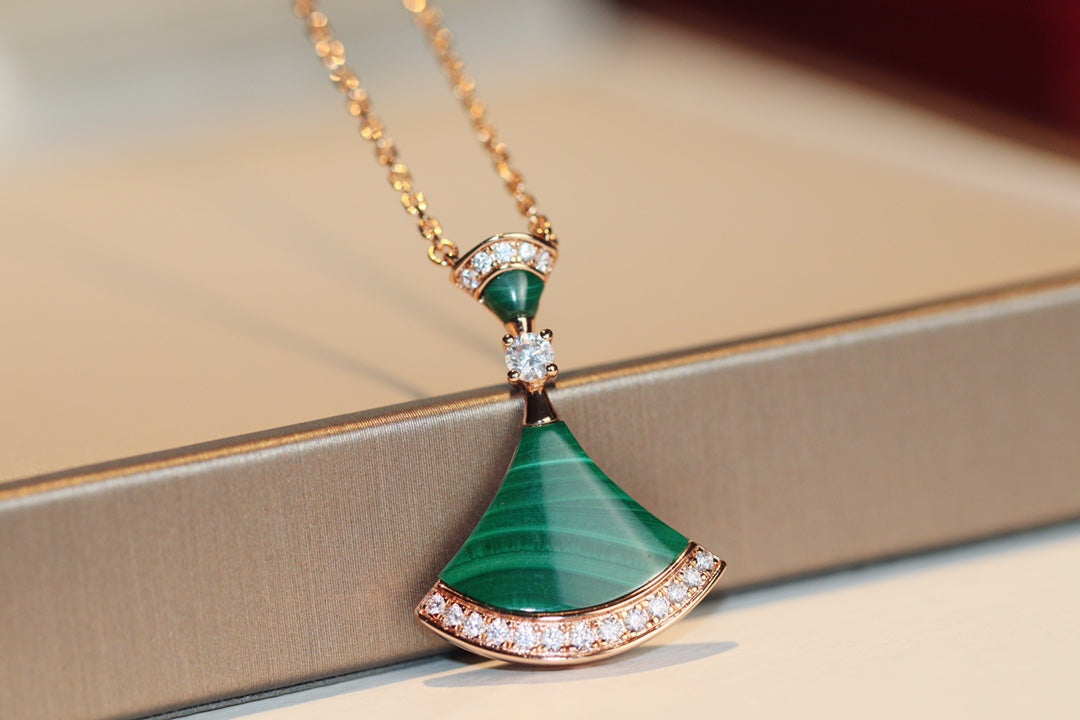 [⭐Hildren Jewelry]DREAM NECKLACE MALACHITE DIAMOND