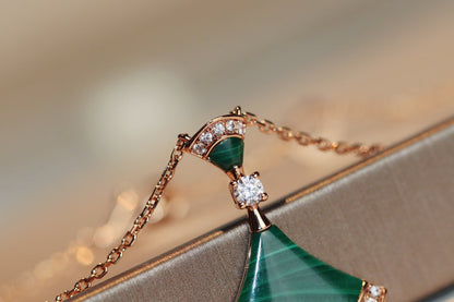 [⭐Hildren Jewelry]DREAM NECKLACE MALACHITE DIAMOND