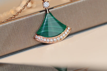 [⭐Hildren Jewelry]DREAM NECKLACE MALACHITE DIAMOND