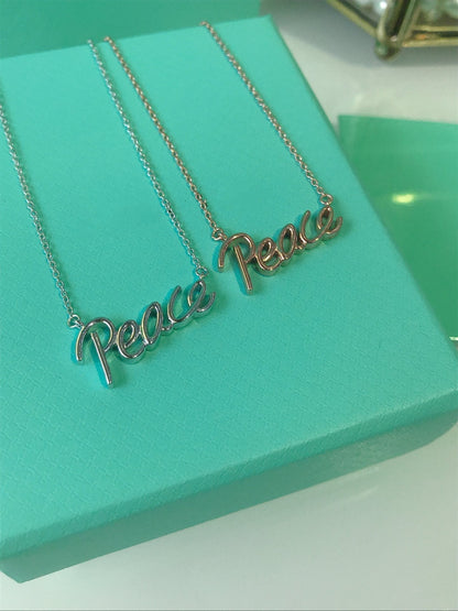 [Hildren Jewelry]PEACE TEXT PEDANT NECKLACE
