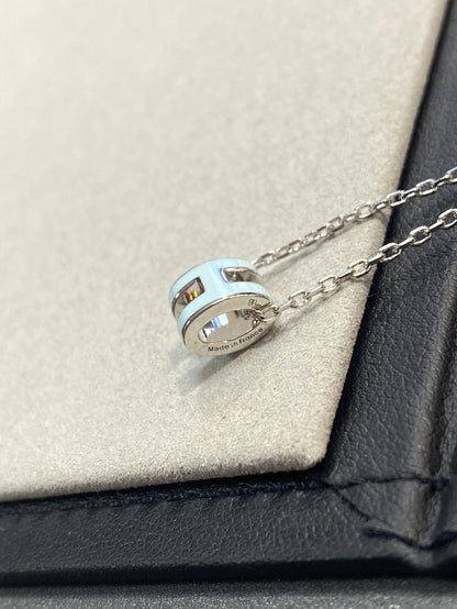[⭐Hildren Jewelry]POP H LIGHT BLUE NECKLACE