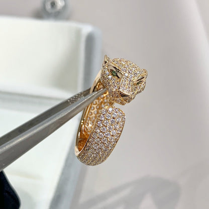 [⭐Hildren Jewelry]PANTHERE PINK GOLD DIAMOND RING