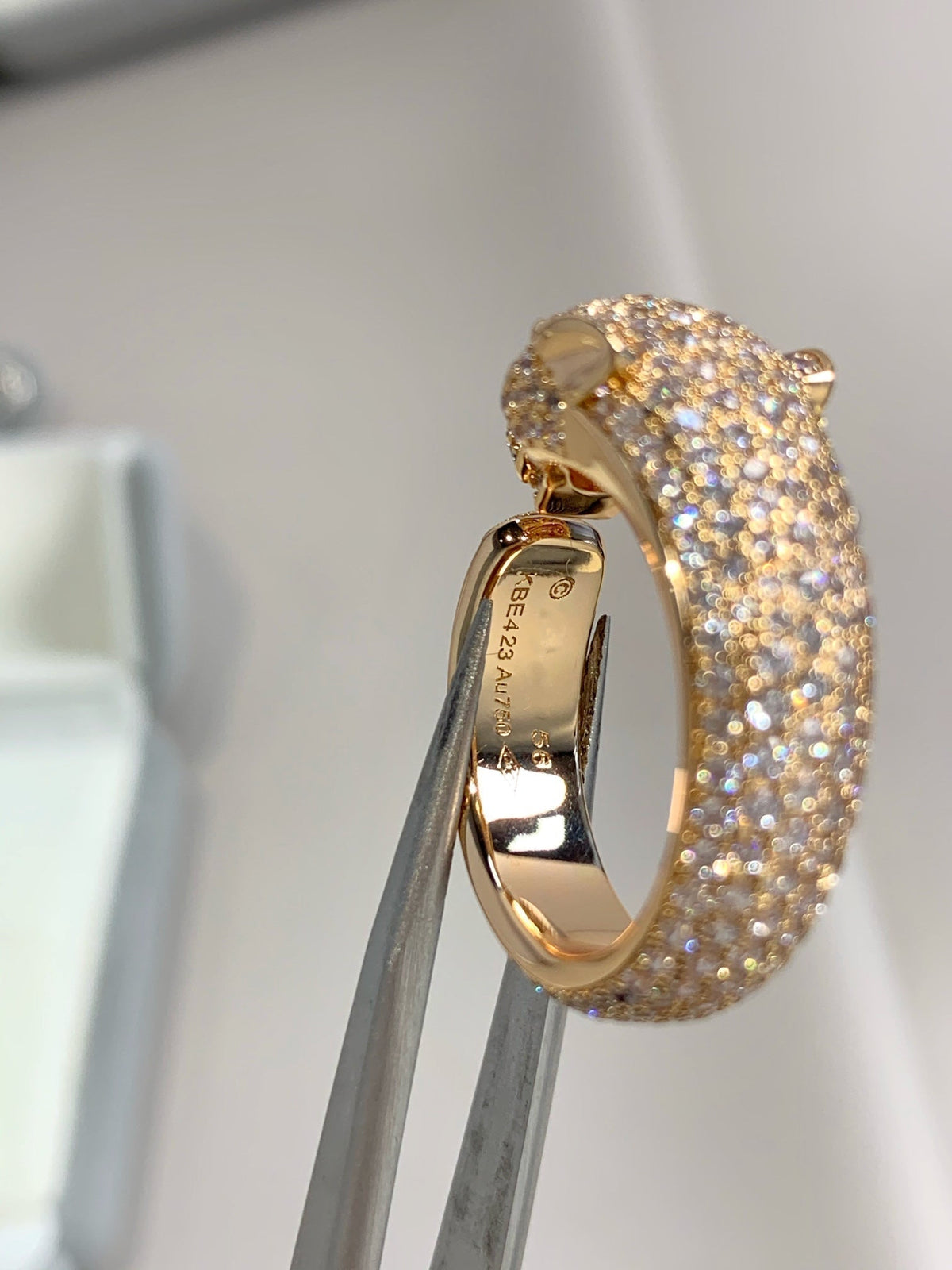 [⭐Hildren Jewelry]PANTHERE PINK GOLD DIAMOND RING