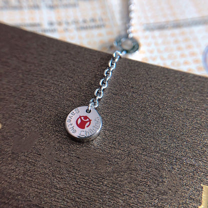 [⭐Hildren Jewelry]ZERO 1 BLACK CERAMIC SILVER NECKLACE