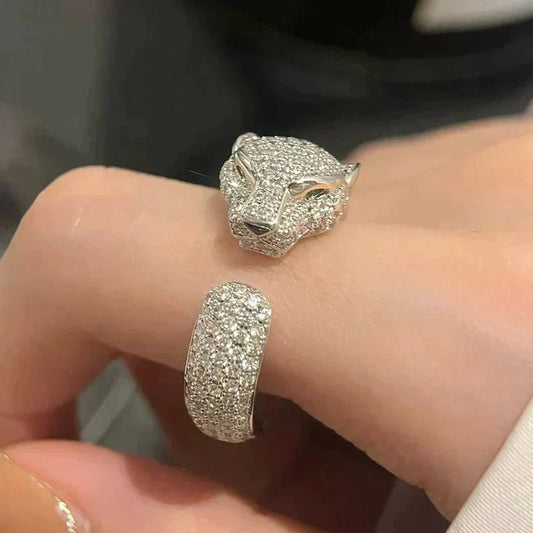 [⭐Hildren Jewelry]PANTHERE 5.5MM ALL DIAMOND RING