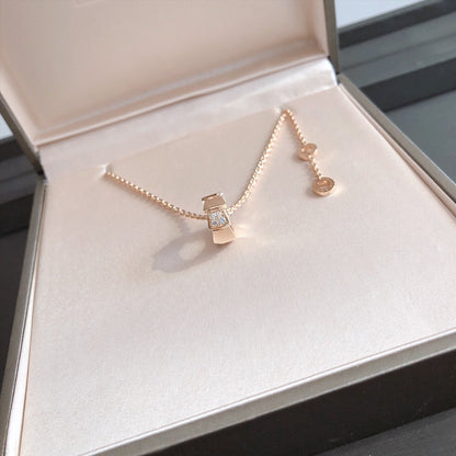 [⭐Hildren Jewelry]SERPENTI PEDANT DIAMOND PINK GOLD NECKLACE