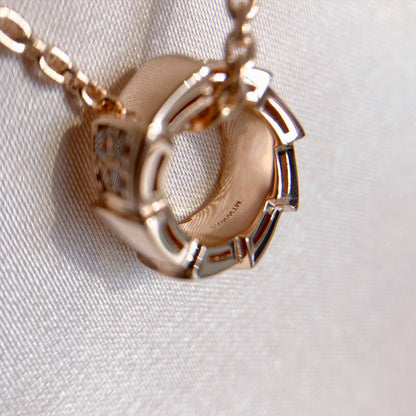 [⭐Hildren Jewelry]SERPENTI PEDANT DIAMOND PINK GOLD NECKLACE