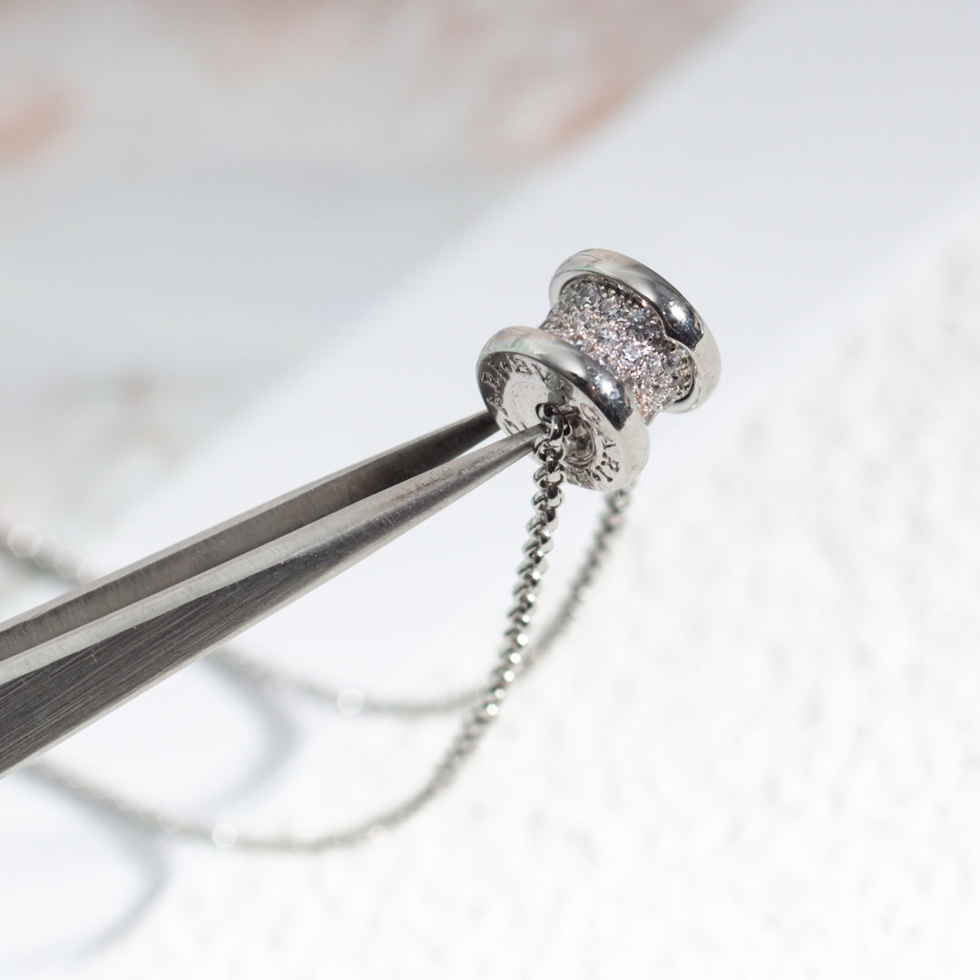 [⭐Hildren Jewelry]ZERO 1 SILVER DIAMOND NECKLACE