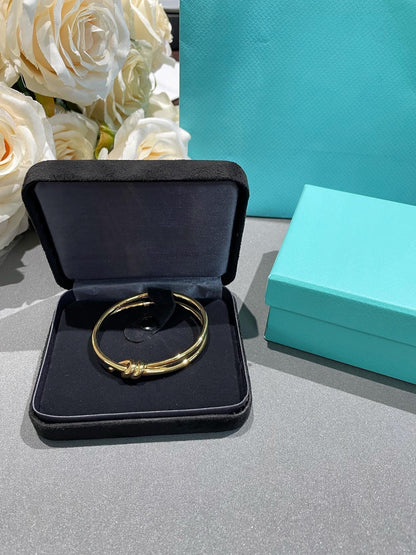 [Hildren Jewelry]KNOT DOUBLE ROW GOLD BRACELET