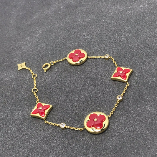[⭐Hildren Jewelry]STAR AND SUN CARNELIAN 4 MOTIFS 3 DIAMONDS