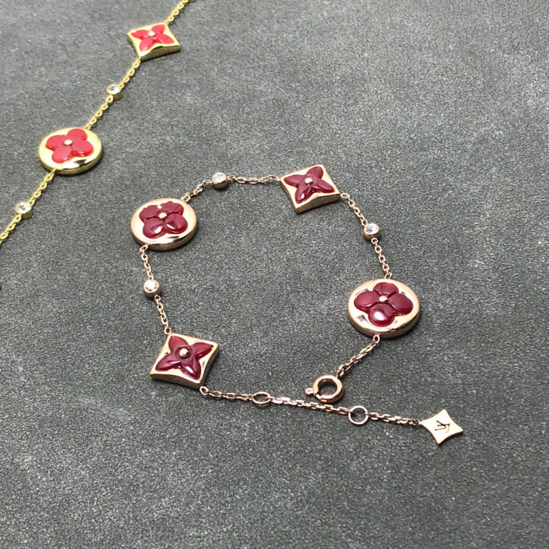 [⭐Hildren Jewelry]STAR AND SUN CARNELIAN 4 MOTIFS 3 DIAMONDS
