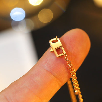[⭐Hildren Jewelry]STAR AND SUN DIAMOND PINK GOLD NECKLACE