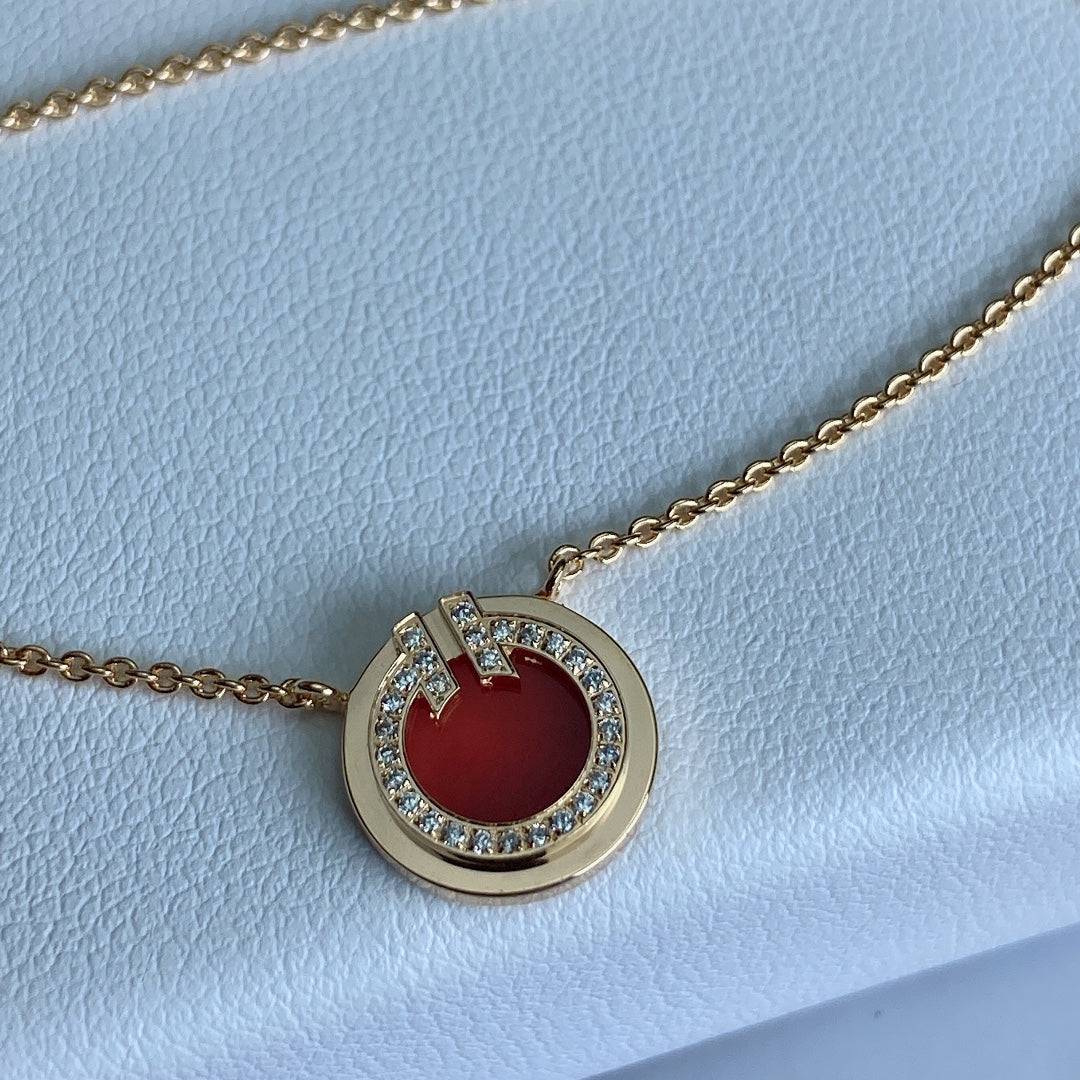 [Hildren Jewelry]T DIAMOND CIRCLE PEDANT NECKLACE