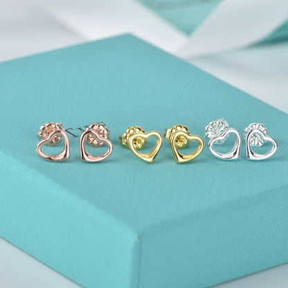 [Hildren Jewelry]OPEN HEART STUD EARRINGS