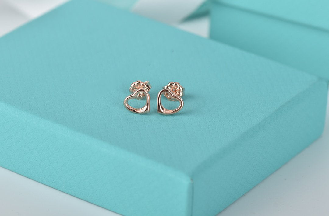 [Hildren Jewelry]OPEN HEART STUD EARRINGS