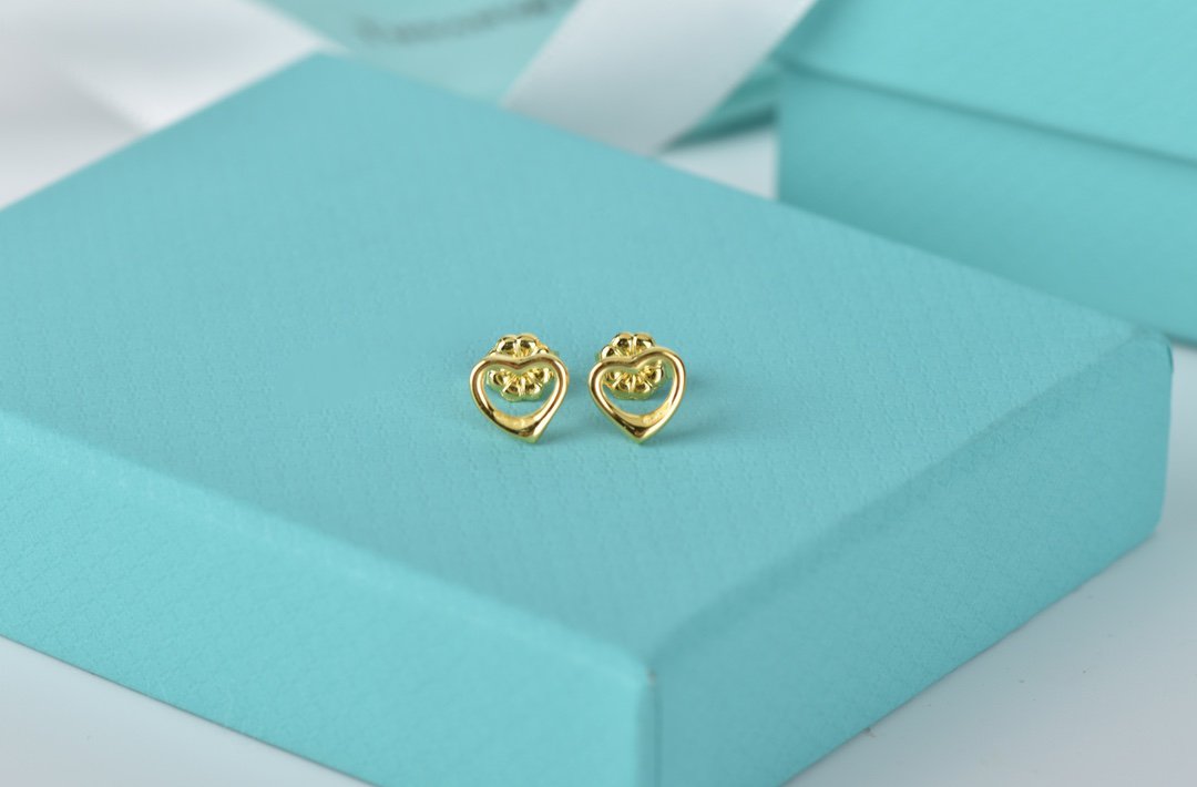 [Hildren Jewelry]OPEN HEART STUD EARRINGS