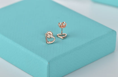 [Hildren Jewelry]OPEN HEART STUD EARRINGS