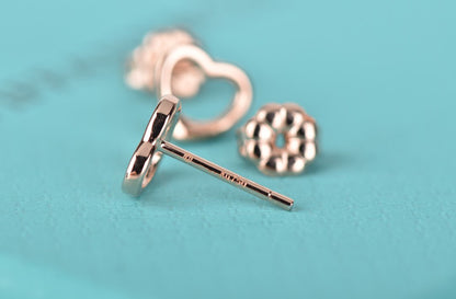 [Hildren Jewelry]OPEN HEART STUD EARRINGS