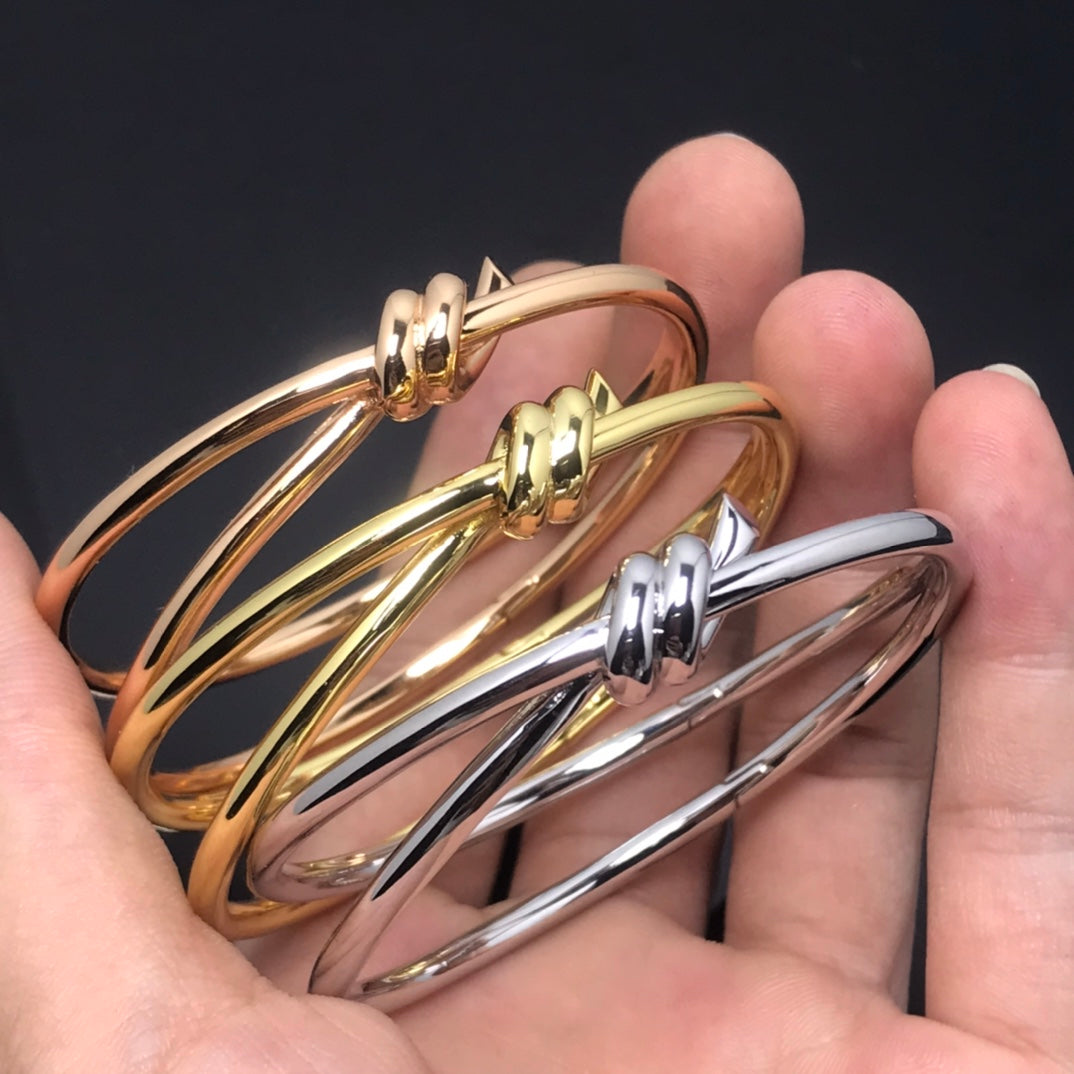 [Hildren Jewelry]KNOT DOUBLE ROWS BRACELET