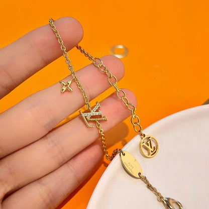 [⭐Hildren Jewelry]LOGO STAR MOTIF GOLD BRACELET