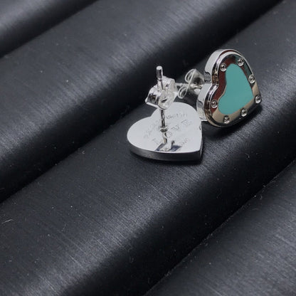 [Hildren Jewelry]HEART STUD SILVER EARRINGS