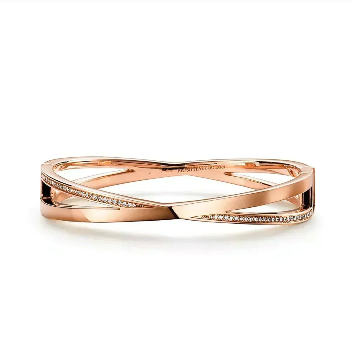 [Hildren Jewelry]NARROW HINGED BANGLEIN WITH DIAMONDS SMALL