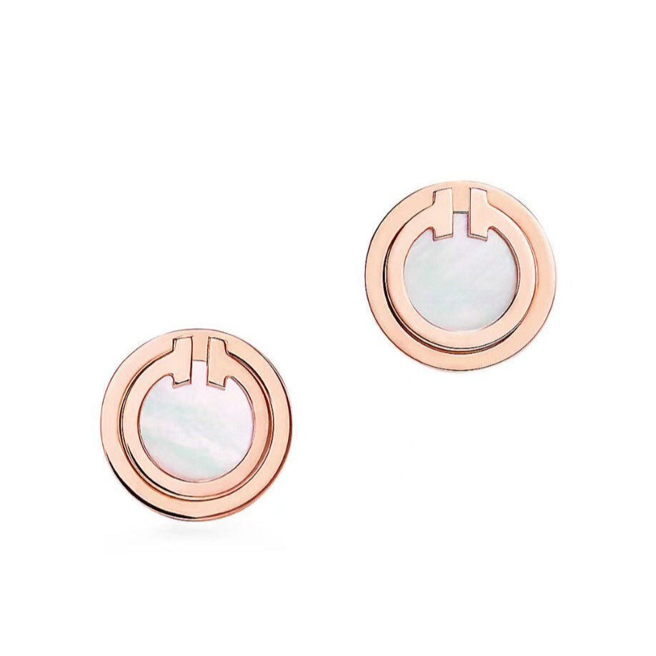 [Hildren Jewelry]PEARL CIRCLE EARRINGS MOTHER