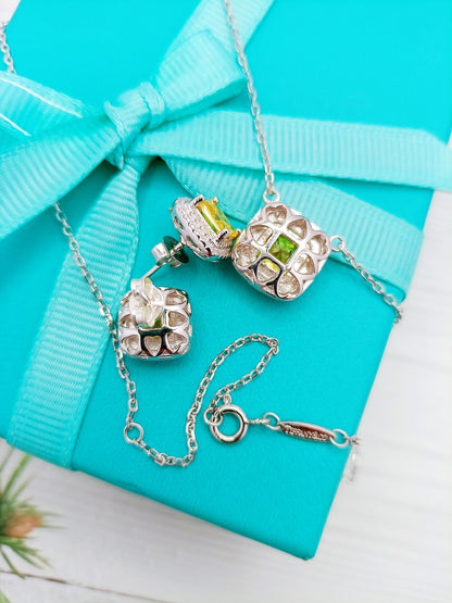 [Hildren Jewelry]SPARKLERS CITRINE GEMSTONE PENDANT NECKLACE STERLING SILVER