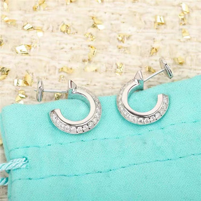 [Hildren Jewelry]HOOP EARRINGS IN ROSE GOLD WITH DIAMONDS