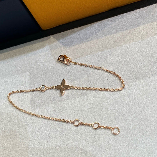 [⭐Hildren Jewelry]STAR DIAMOND PINK GOLD BRACELET