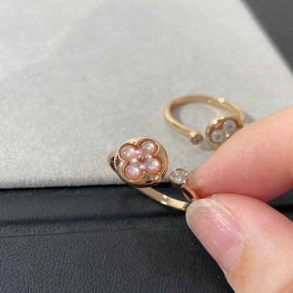 [⭐Hildren Jewelry]SUN 1 DIAMOND PINK MOP RING