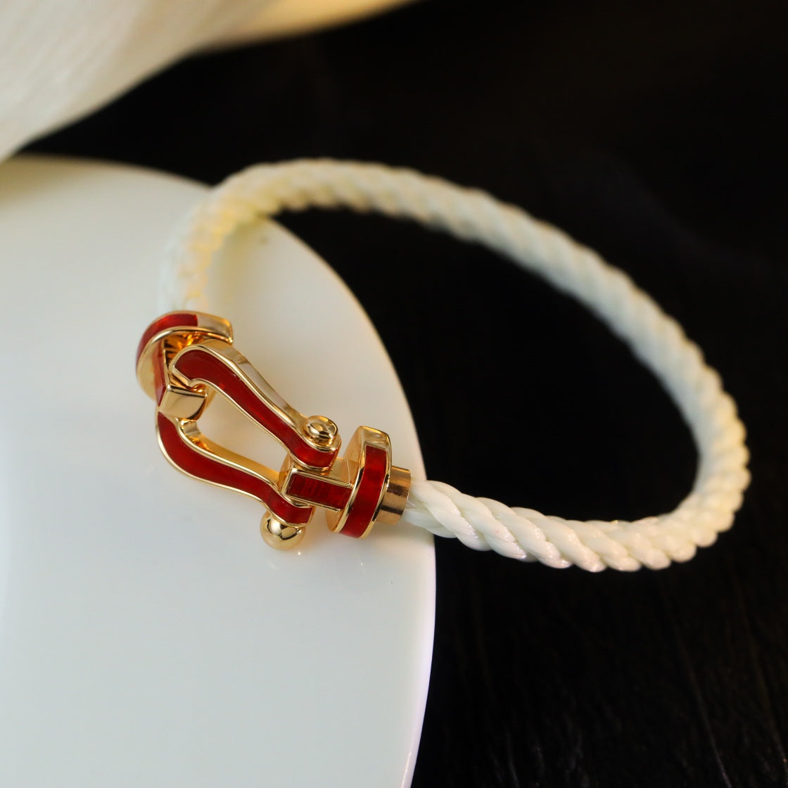 [⭐Hildren Jewelry]FORCE 10 WHITE TEXTILE DIAMOND PAVED