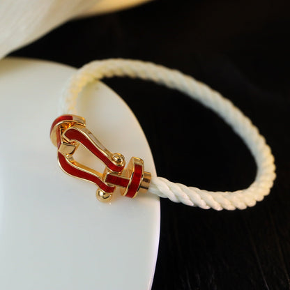 [⭐Hildren Jewelry]FORCE 10 WHITE TEXTILE DIAMOND PAVED