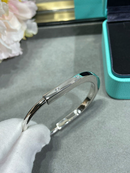 [Hildren Jewelry]LOCK BRACELET 8 DIAMOND