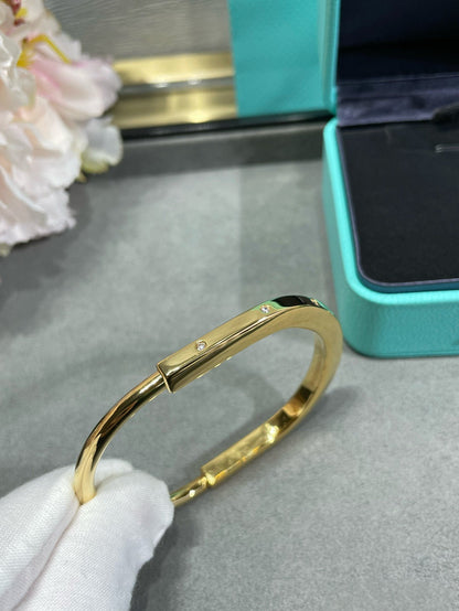 [Hildren Jewelry]LOCK BRACELET 8 DIAMOND