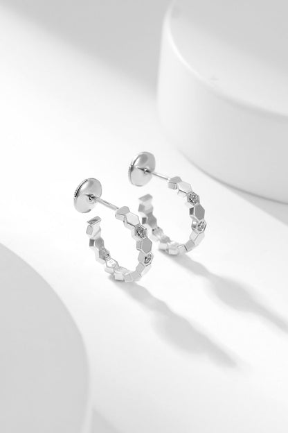 [⭐Hildren Jewelry]BEE LOVE DIAMOND HOOP EARRINGS