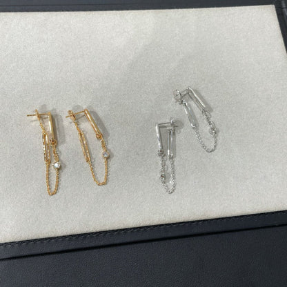 [⭐Hildren Jewelry]CHAINE CHAOS DIAMOND DROP EARRINGS