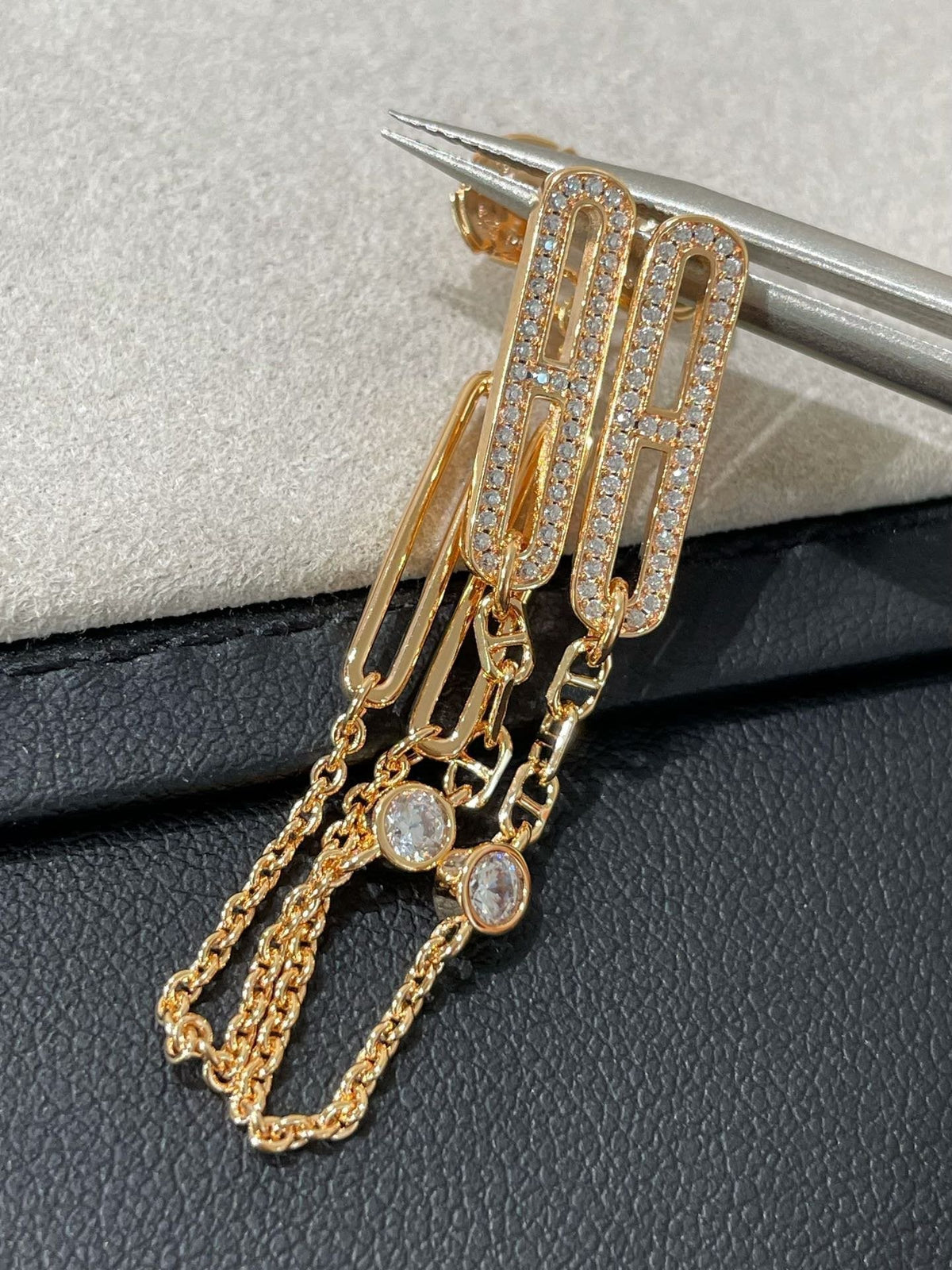 [⭐Hildren Jewelry]CHAINE CHAOS DIAMOND DROP EARRINGS
