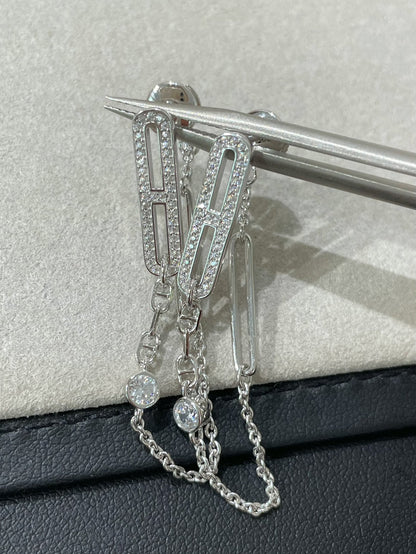 [⭐Hildren Jewelry]CHAINE CHAOS DIAMOND DROP EARRINGS