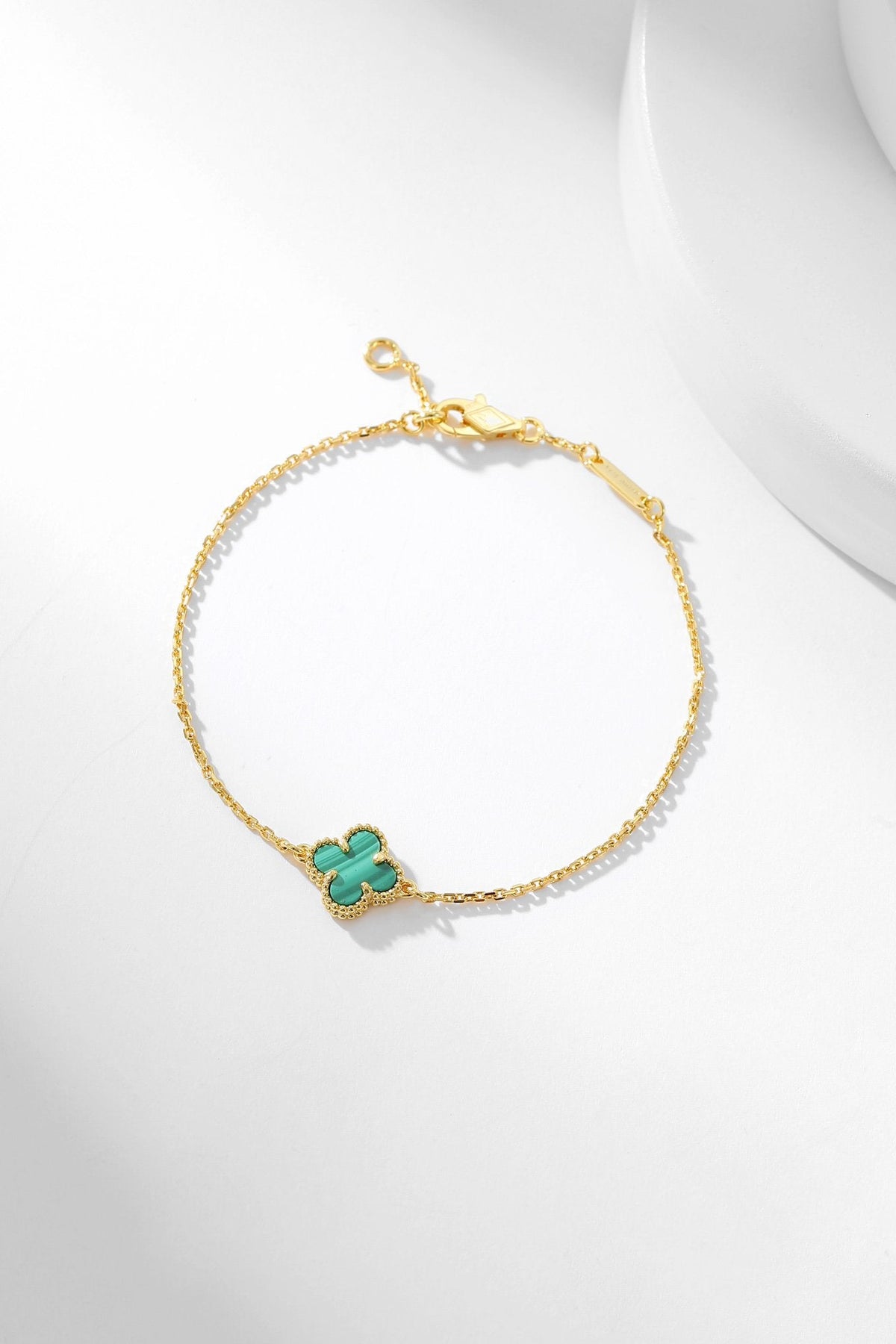 [⭐Hildren Jewelry]CLOVER BRACELET MALACHITE 1 MOTIF