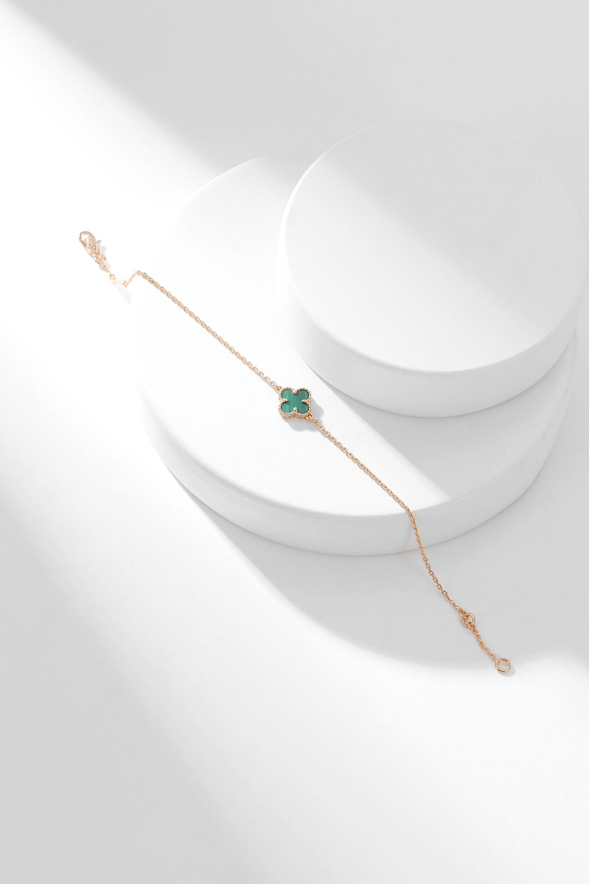 [⭐Hildren Jewelry]CLOVER BRACELET MALACHITE 1 MOTIF