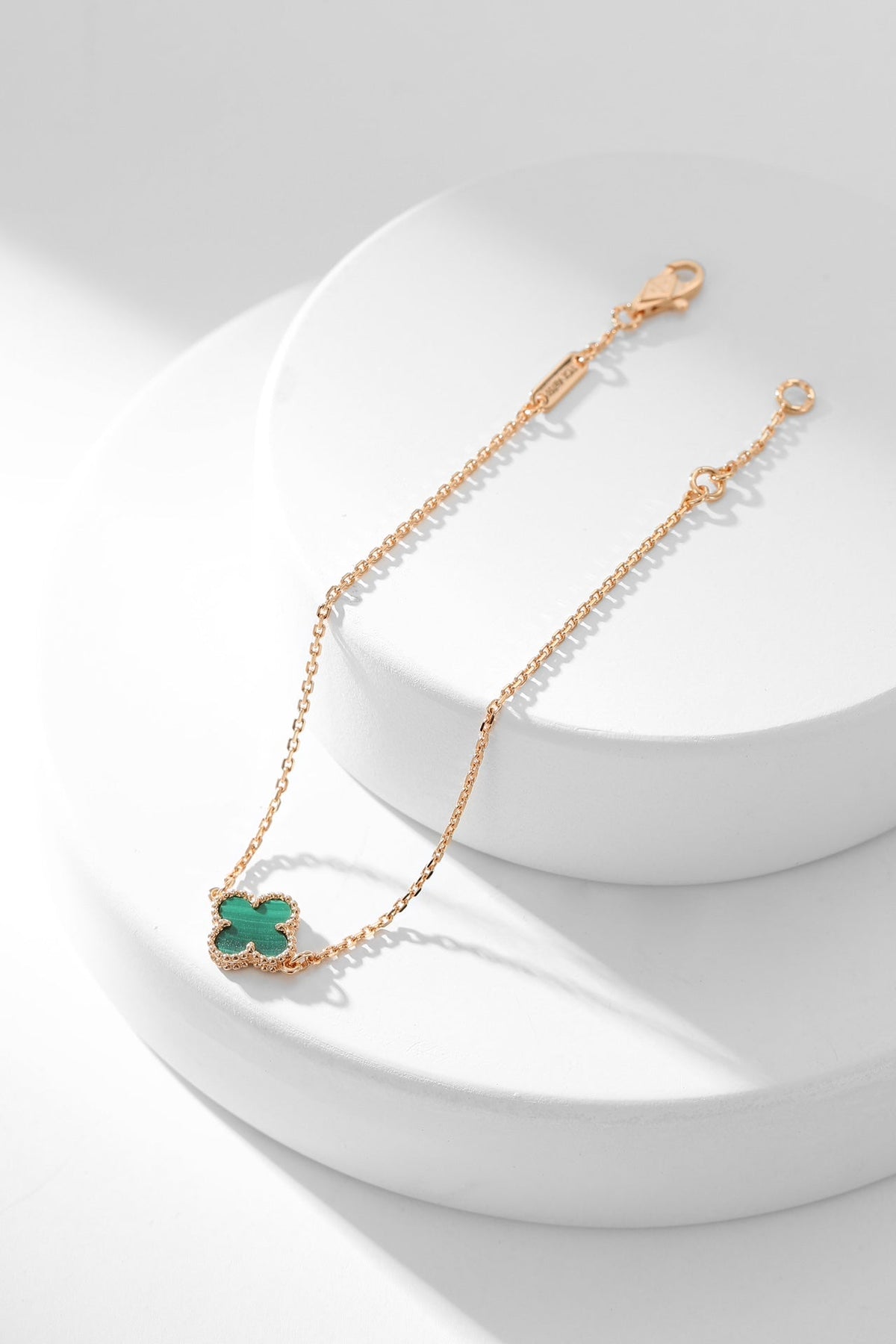 [⭐Hildren Jewelry]CLOVER BRACELET MALACHITE 1 MOTIF