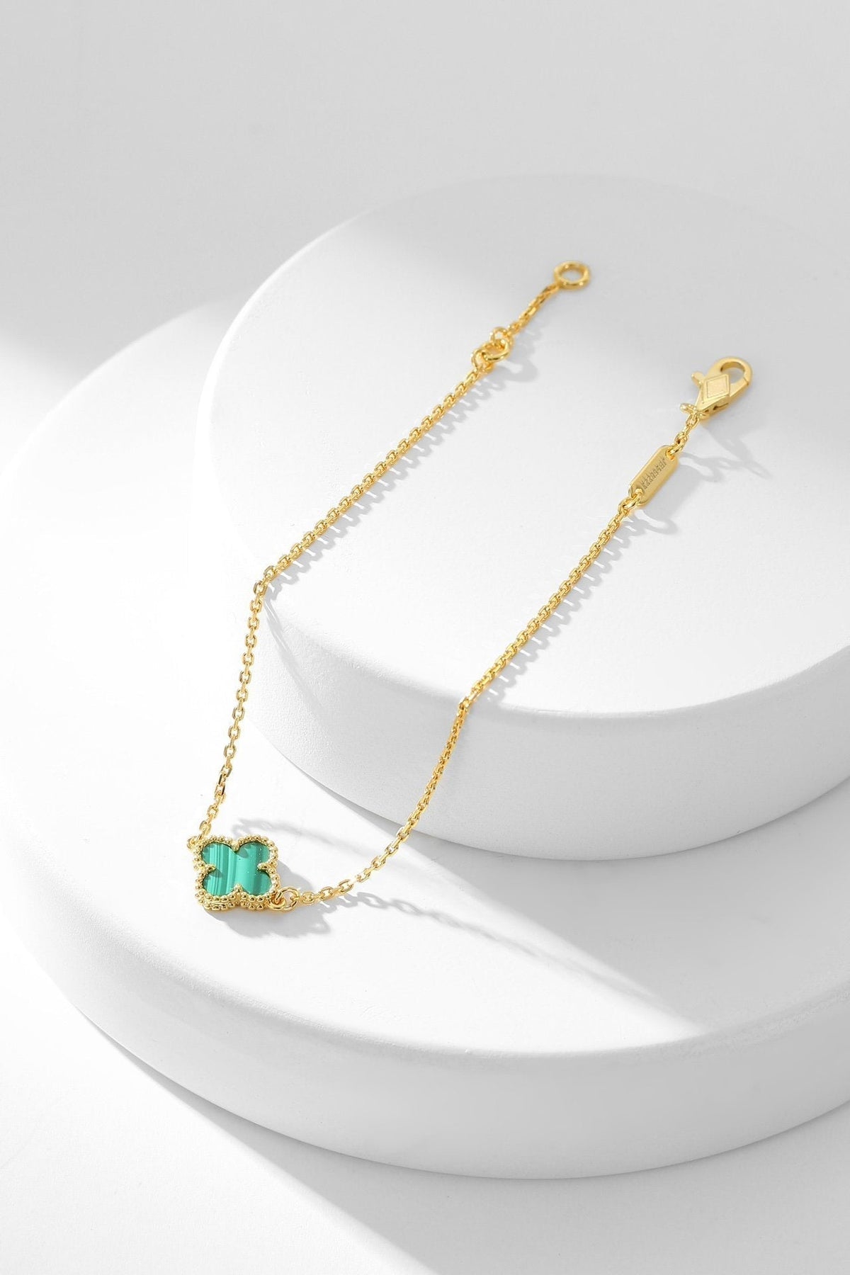 [⭐Hildren Jewelry]CLOVER BRACELET MALACHITE 1 MOTIF