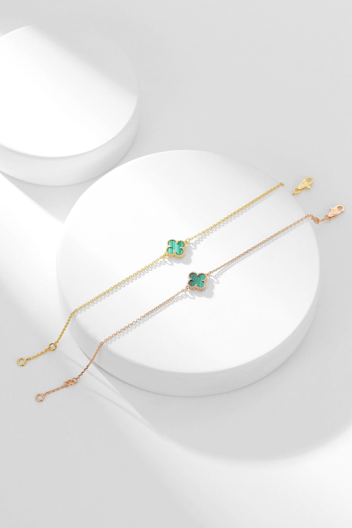 [⭐Hildren Jewelry]CLOVER BRACELET MALACHITE 1 MOTIF